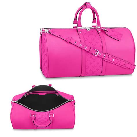 pink lv duffle bag